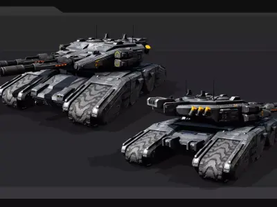 SF Heavy Tank - MX3 Low-poly 3D model