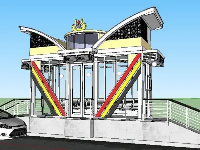 bus stations 3D model