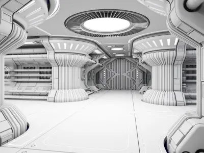 Sci Fi Interior 7 3D model