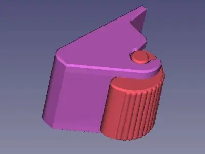 Doorstop teardrop cam-lock 3D print model