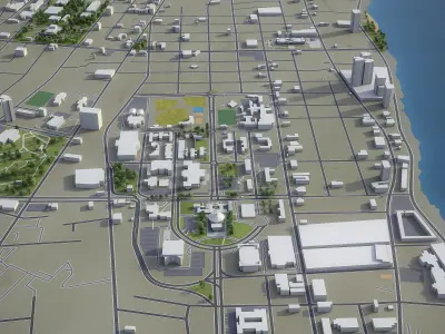 Santo Domingo - 3D City Model Low-poly 3D model