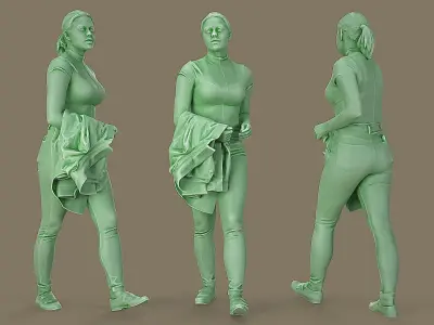 StrideInStyle Young Woman Walking 3D model