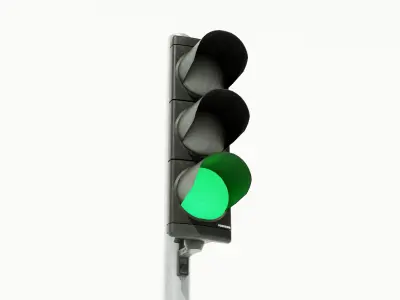 European Traffic Lights PBR Game-ready Low-poly 3D model