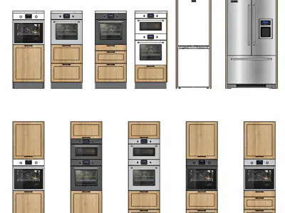 Complete 3D Kitchen Cabinet Pack 3D model