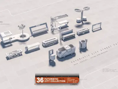 FUTURISTIC SCI-FI CITY COLLECTION VOL 11 3D model