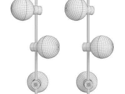 FRANDSEN CPH Fabian Vertical Chandelier Matte Black Low-poly 3D model