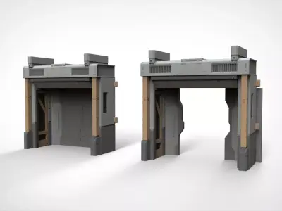 sci fi door 23 3D model