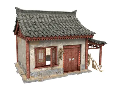 Old houses 3D model