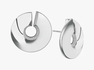 Golden Spiral Earrings  3D print model