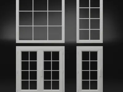 Basic Low-Poly Windows Low-poly 3D model