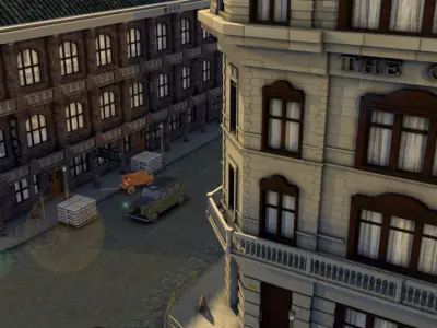 Shanghai old street of Shanghai alley to the library 3D model