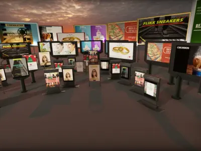 Advertising Panels 3 Low-poly 3D model