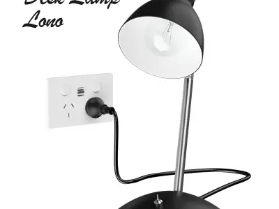 Lightings collection model desk lamp with gold base 3D Model Pack