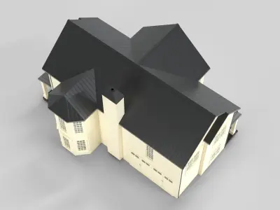 Cottage House Design 19T5  Low-poly 3D model
