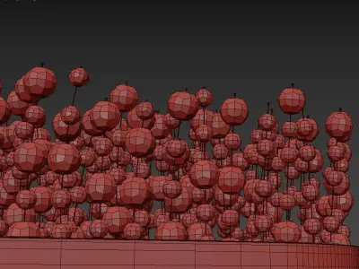 Suspended chandelier LUSINE by Lampatron 150cm 3D model