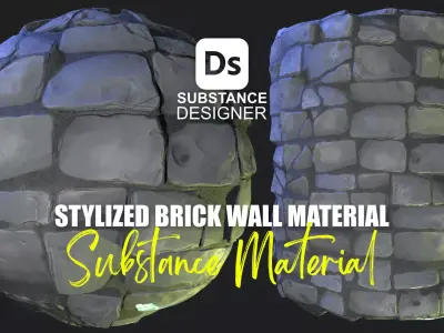 Stylized Brick Wall Material 05 Texture