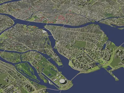 Saint Petersburg Russia - city and urban 3D model