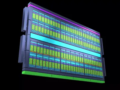 GPU Pascal GP100 Architecture v1 004 Low-poly 3D model