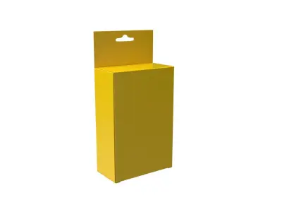 Hanging cardboard box retail 3D model