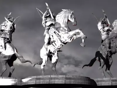 Demon Samurai Horseman 3D model