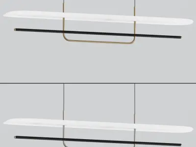 Reflector Linear LED Anodized Aluminum Pendant Light 3D model