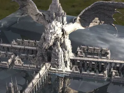 League of Legends inspired Dragon City Kit bash 3D model