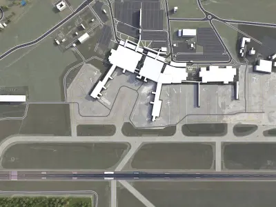 Nassau - Airport - NAS Low-poly 3D model
