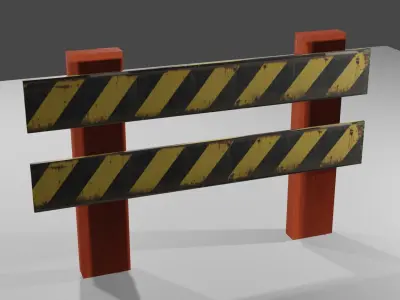 road block 3D model
