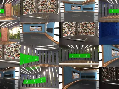 Virtual Broadcast Studio Vol1 3D Model Pack