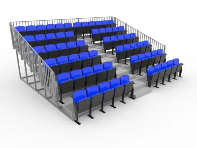 Collection Bleachers 5 3D Model Pack