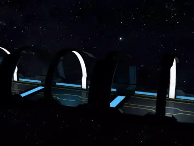 Sci Fi Bridge 3D model