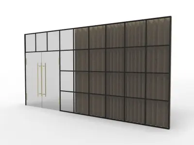 New York Glass wall with curtain Free 3D model