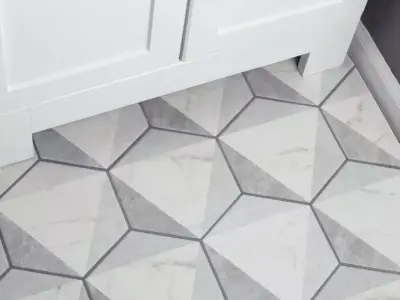 Coro Karra Porcelain Field Tile White Grey Free 3D model