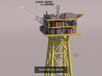 Four oil platforms for printing 3D Model Pack