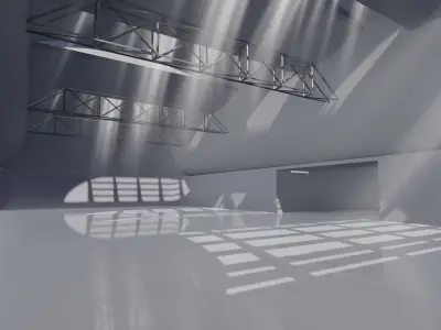 Futuristic Architectural Dome Interior 3D model