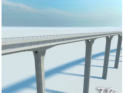 HIGHWAY VIADUCT SECTION 3D model