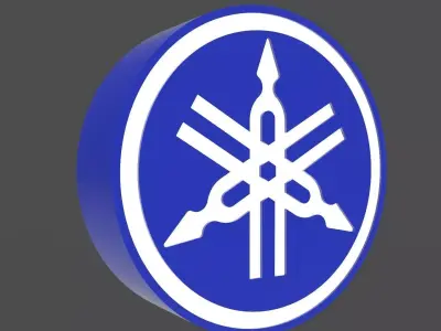 Motocyclette YAMAHA Logo Lamp 3D print model