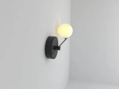 Wall lamps of various shapes  Free low-poly 3D model