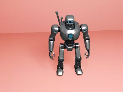  Industrial Humanoid Robot  Combat Robot Character Model Low-poly 3D model