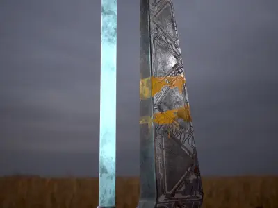 Sci Fi - Cyberpunk Street Light Low-poly 3D model