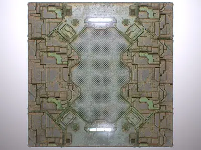 PBR Sci-Fi Spaceship Texture 44 Low-poly 3D model