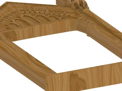 Carved picture frame STL 3D model 137
