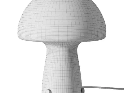 Danish Orange Glass Table Lamp 3D model