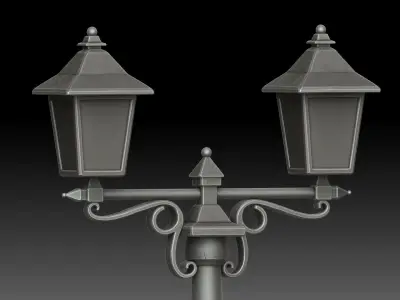 Stylized street light 3D model