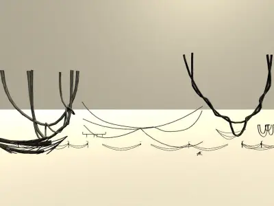 Cables city assets for game Low-poly 3D model