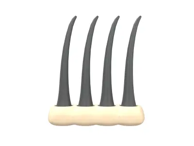 Hair Follicle Macro Icon v1 001 Low-poly 3D model