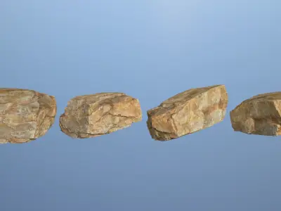 6 Modular Cliff Rocks - 240818 Low-poly 3D model