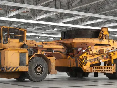 KAMAG Slag Transporter Used Rigged for Maya 
