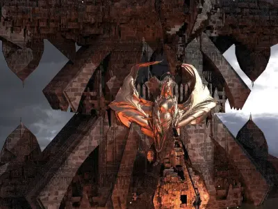 Dantes Inferno Maze structures architecture 3D model