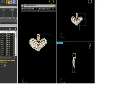 Diamond Pendant 3D print model 2